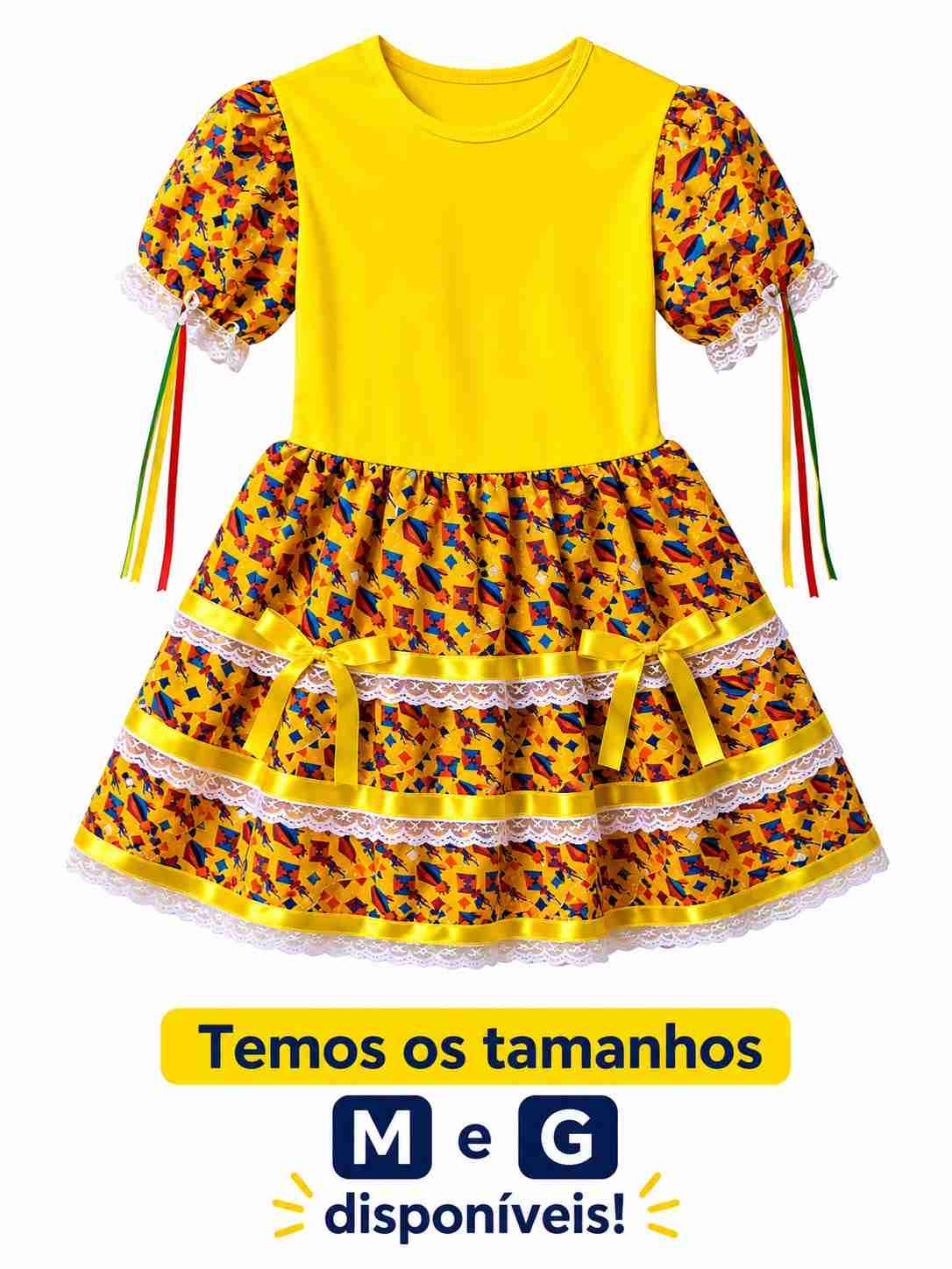 VESTIDO JUNINO ESTAMPADO REF 875/869